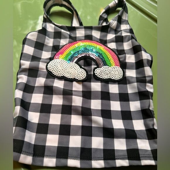 Girls' Rainbow Applique Sequin Tankini Bikini Top - Cat & Jack
Black Xs 4-5 - Picture 13 of 15